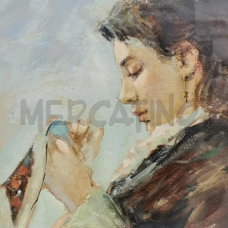 QUADRO RAGAZZA CON FAZZOLETTO SEDUTA C/DOR | Mercatino dell'Usato Roma torrevecchia 3