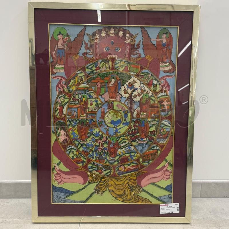 QUADRO RUOTA DELL'ESISTENZA TIBETANO | Mercatino dell'Usato Roma torrevecchia 1