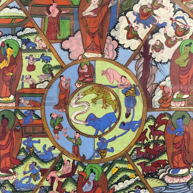 QUADRO RUOTA DELL'ESISTENZA TIBETANO | Mercatino dell'Usato Roma torrevecchia 3