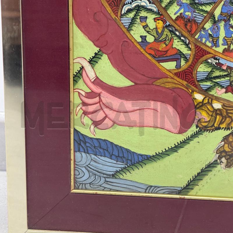 QUADRO RUOTA DELL'ESISTENZA TIBETANO | Mercatino dell'Usato Roma torrevecchia 4