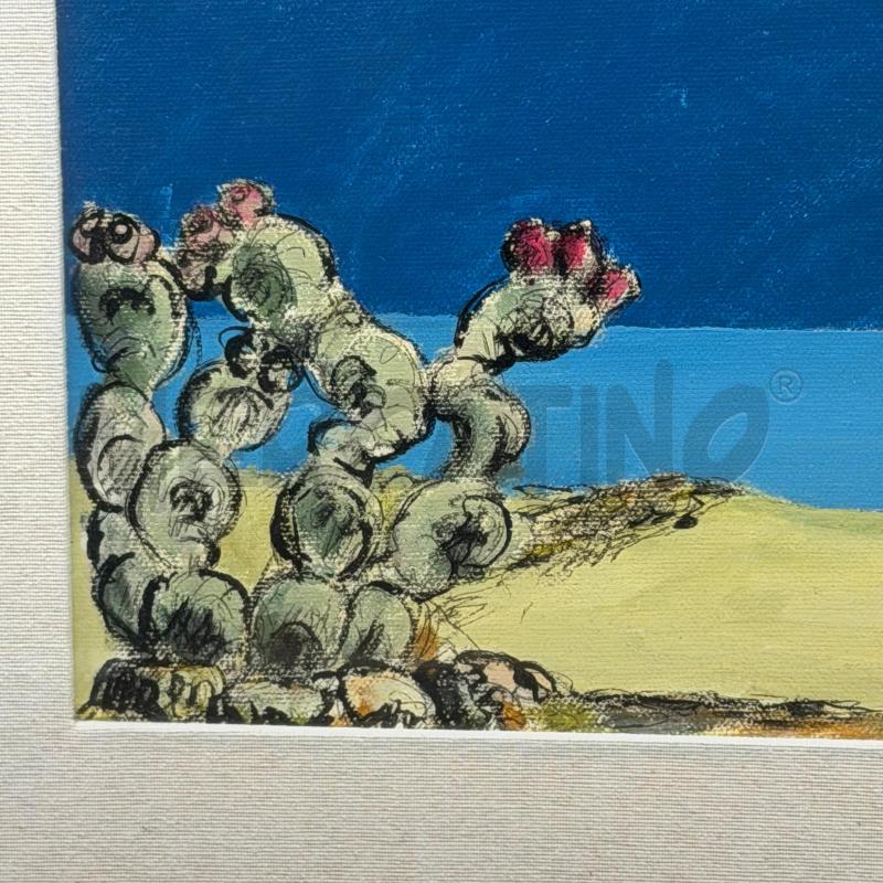 QUADRO SPIAGGIA VEDUTA SU MARE FICHI D'INDIA | Mercatino dell'Usato Roma torrevecchia 2