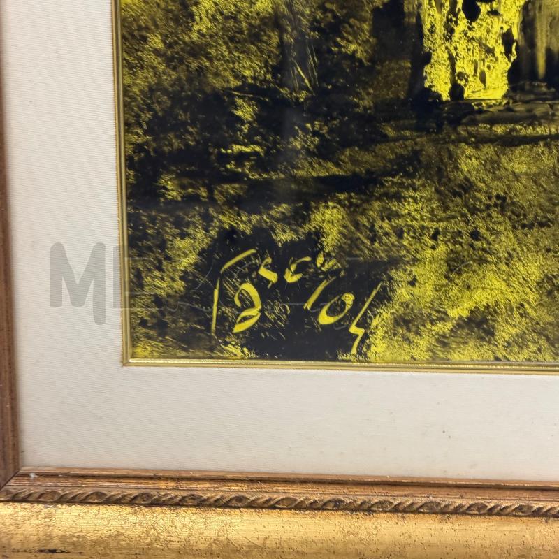 QUADRO TECNICA MISTA CASA FONDO GIALLO | Mercatino dell'Usato Roma torrevecchia 3