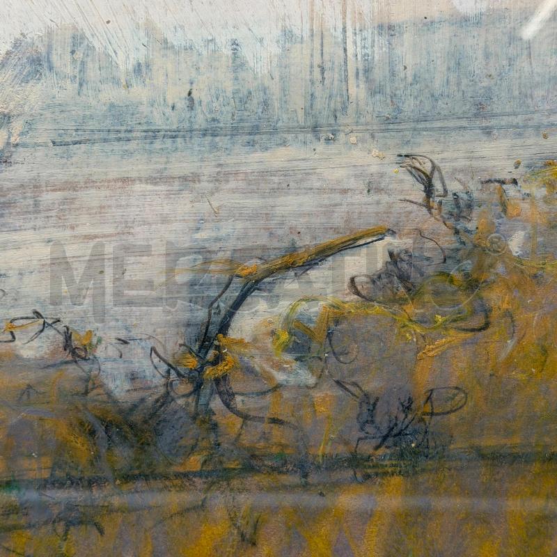 QUADRO TECNICA MISTA GIANCARLO CAZZANIGA PAESAGGIO LACUSTRE  | Mercatino dell'Usato Roma torrevecchia 3