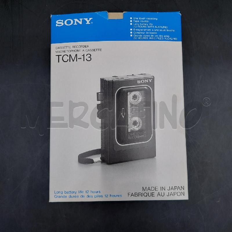 REGISTRA CASSETTE SONY TCM-13 | Mercatino dell'Usato Roma torrevecchia 1