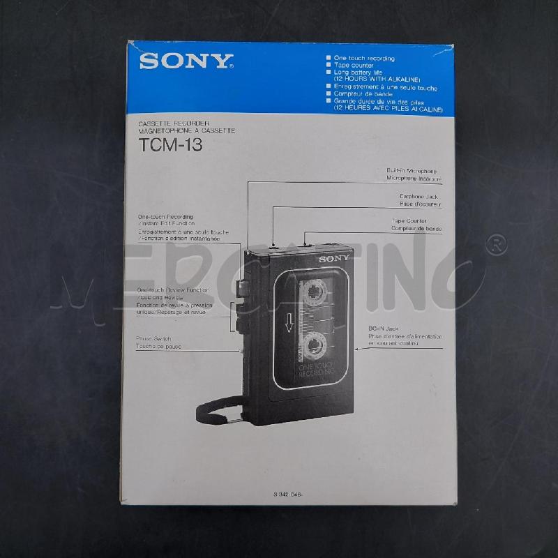 REGISTRA CASSETTE SONY TCM-13 | Mercatino dell'Usato Roma torrevecchia 2