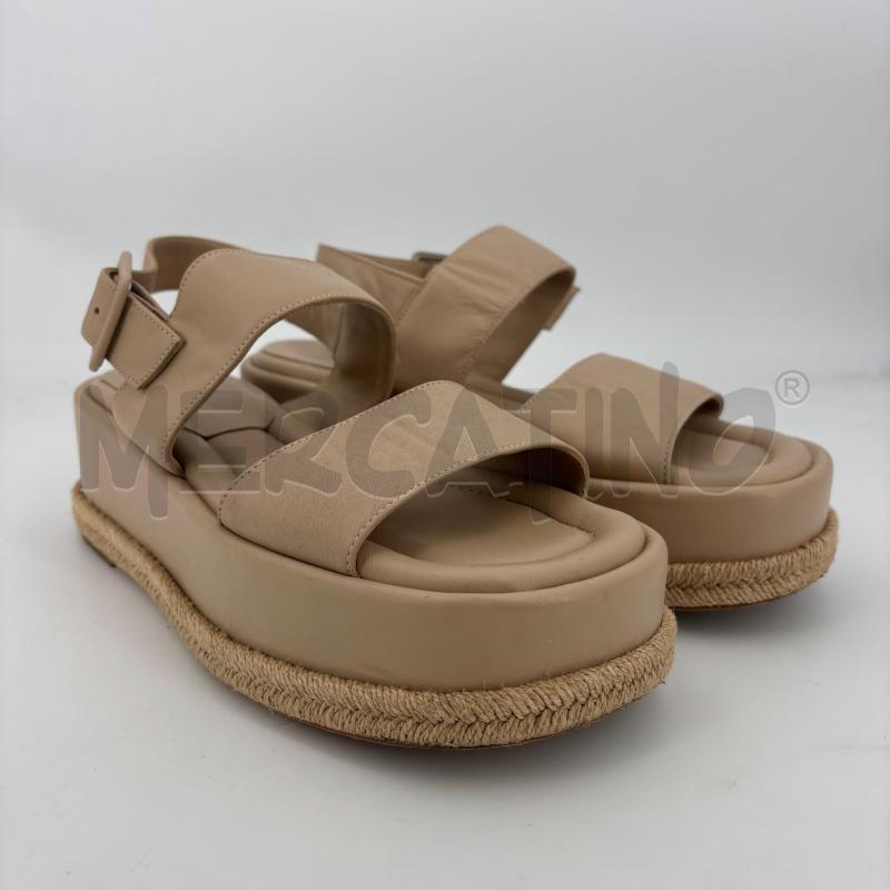 SANDALI D PALOMA BARCELO BEIGE PLATFORM | Mercatino dell'Usato Roma torrevecchia 1
