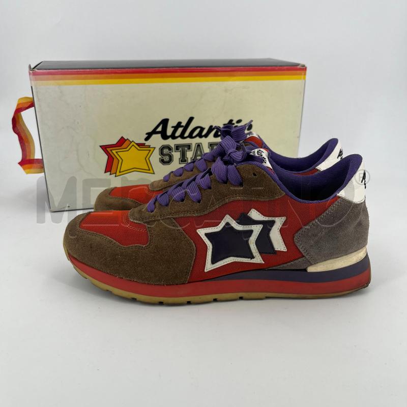 SCARPE ATLANTIS STARS CAMOSCIO ARANCIONE LACCI VIOLA | Mercatino dell'Usato Roma torrevecchia 3