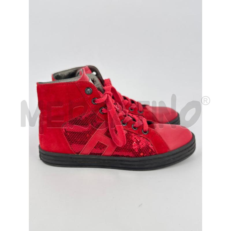 SCARPE BAMBINA HOGAN ROSSE PAILLETTES | Mercatino dell'Usato Roma torrevecchia 3