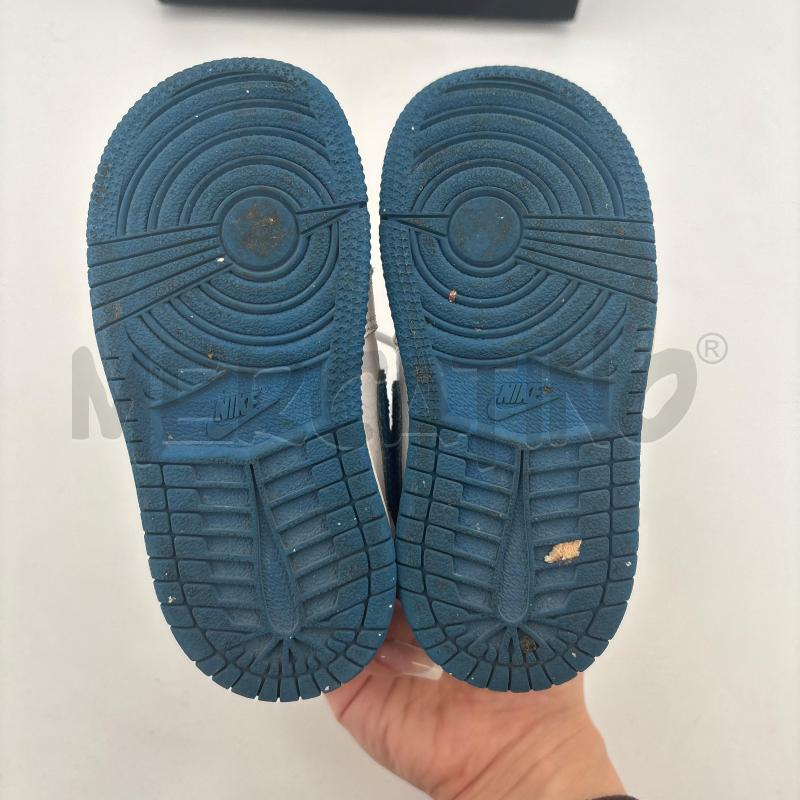 SCARPE B JORDAN 1 HIGH BIANCHE BLU  | Mercatino dell'Usato Roma torrevecchia 2