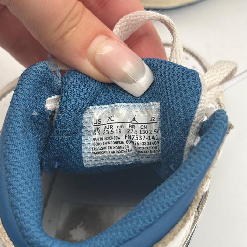 SCARPE B JORDAN 1 HIGH BIANCHE BLU  | Mercatino dell'Usato Roma torrevecchia 4