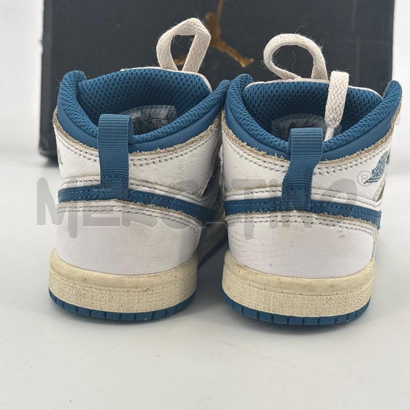 SCARPE B JORDAN 1 HIGH BIANCHE BLU  | Mercatino dell'Usato Roma torrevecchia 5