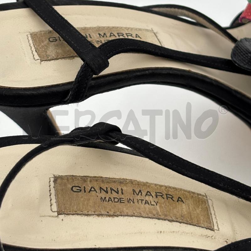 SCARPE DONNA GIANNI MARRA NERE FIORE ROSSO | Mercatino dell'Usato Roma torrevecchia 3