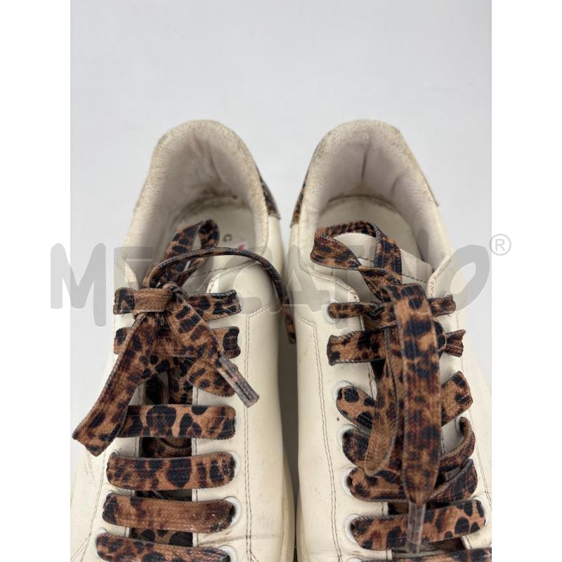 SCARPE D GAELLE BIANCHE LACCI LEOPARDATI | Mercatino dell'Usato Roma torrevecchia 2
