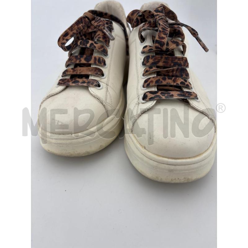 SCARPE D GAELLE BIANCHE LACCI LEOPARDATI | Mercatino dell'Usato Roma torrevecchia 4