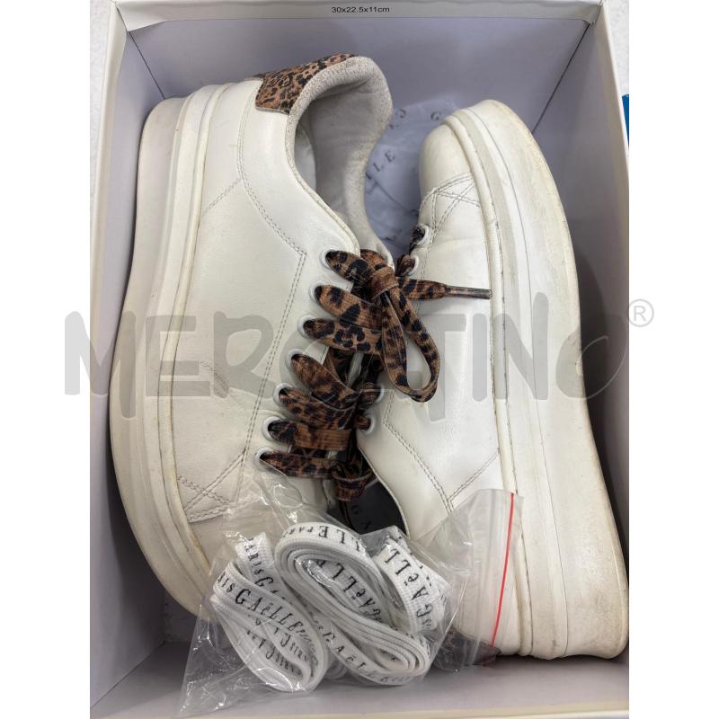 SCARPE D GAELLE BIANCHE LACCI LEOPARDATI | Mercatino dell'Usato Roma torrevecchia 5