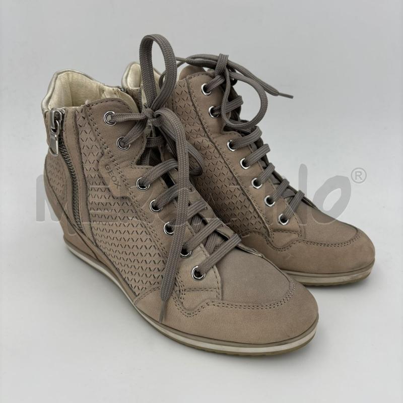 SCARPE D GEOX GRIGIE TACCO INTERNO  | Mercatino dell'Usato Roma torrevecchia 1