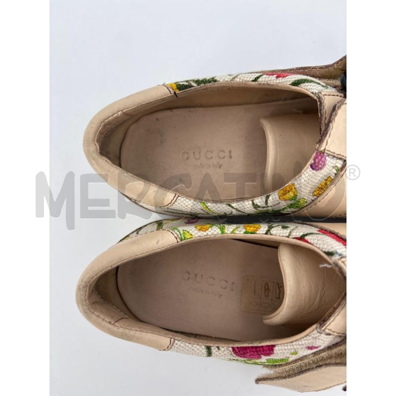 SCARPE D GUCCI BEIGE FANTASIA FIORI  | Mercatino dell'Usato Roma torrevecchia 4