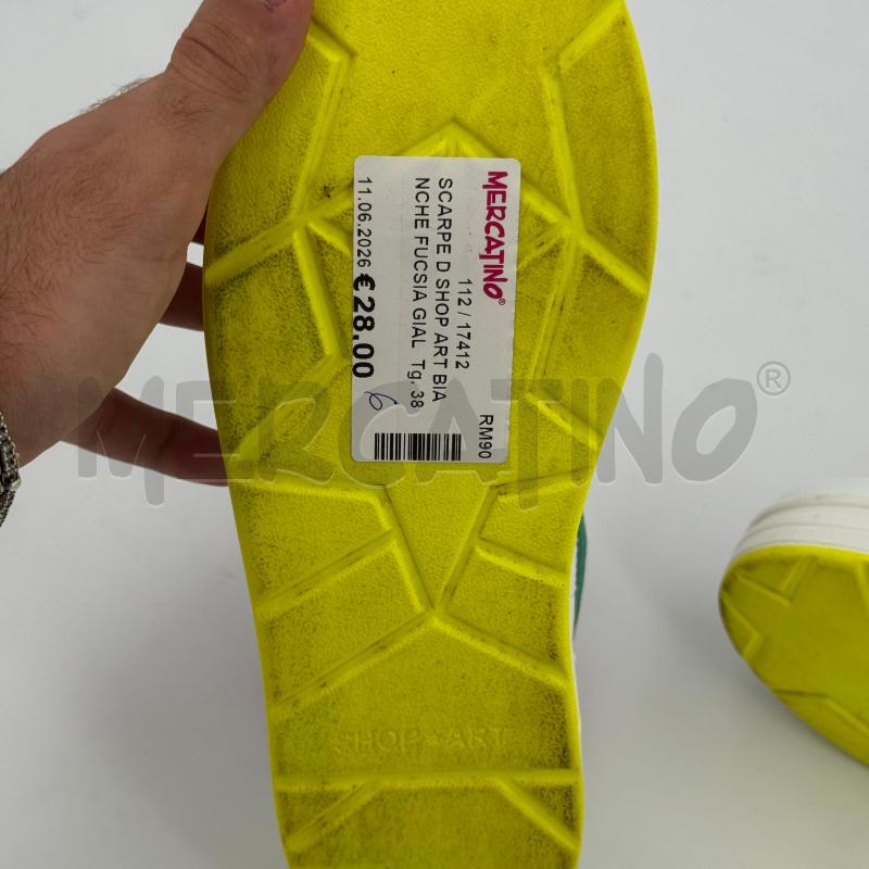 SCARPE D SHOP ART BIANCHE FUCSIA GIALLE  | Mercatino dell'Usato Roma torrevecchia 5