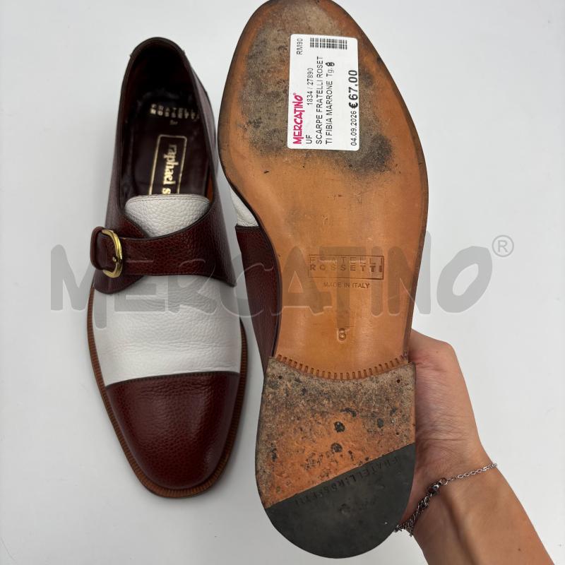SCARPE FRATELLI ROSETTI FIBIA MARRONE BIANCA | Mercatino dell'Usato Roma torrevecchia 4