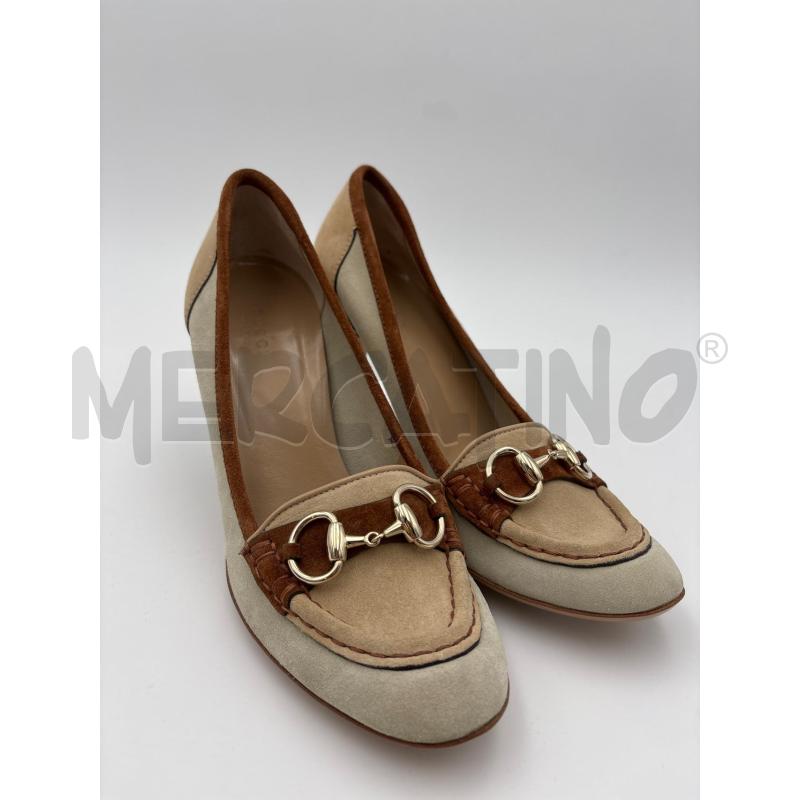 SCARPE GUCCI BEIGE FIBIA DORATA SCAMOSCIATE | Mercatino dell'Usato Roma torrevecchia 2