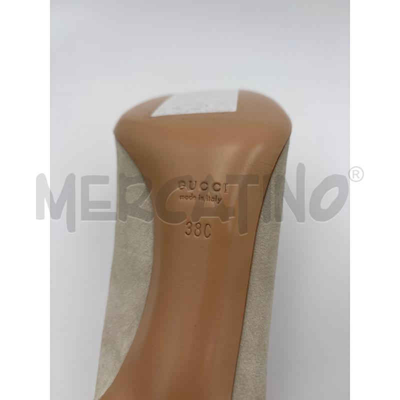 SCARPE GUCCI BEIGE FIBIA DORATA SCAMOSCIATE | Mercatino dell'Usato Roma torrevecchia 4