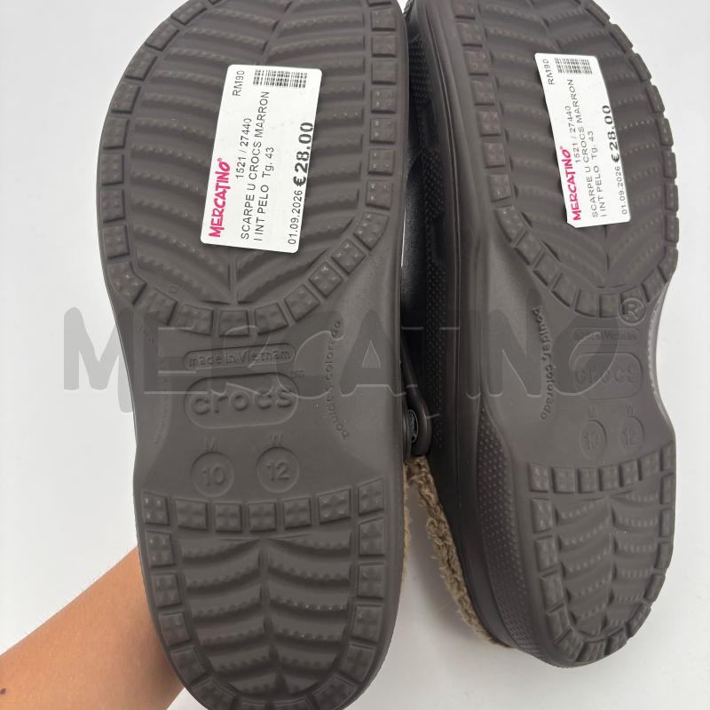 SCARPE U CROCS MARRONI INT PELO | Mercatino dell'Usato Roma torrevecchia 5