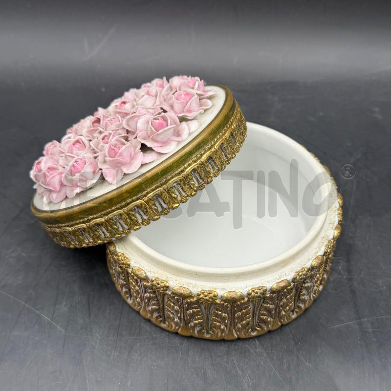 SCATOLA CER OTTONE T/FIORI ROSA  | Mercatino dell'Usato Roma torrevecchia 3