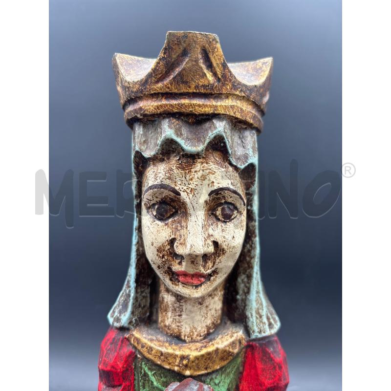 SCULTURA LIGNEA ETNICA MADONNA CON BIMBO SU TRONO  | Mercatino dell'Usato Roma torrevecchia 3