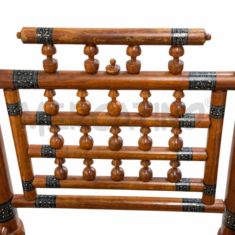 SEDIA LEGNO STILE ORIENTALE SEDUTA CORDA INTRECCIATA | Mercatino dell'Usato Roma torrevecchia 3