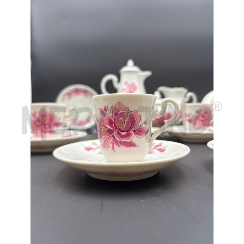 SERVIZIO CAFFÈ GINORI FIORI ROSA X12+3P | Mercatino dell'Usato Roma torrevecchia 3
