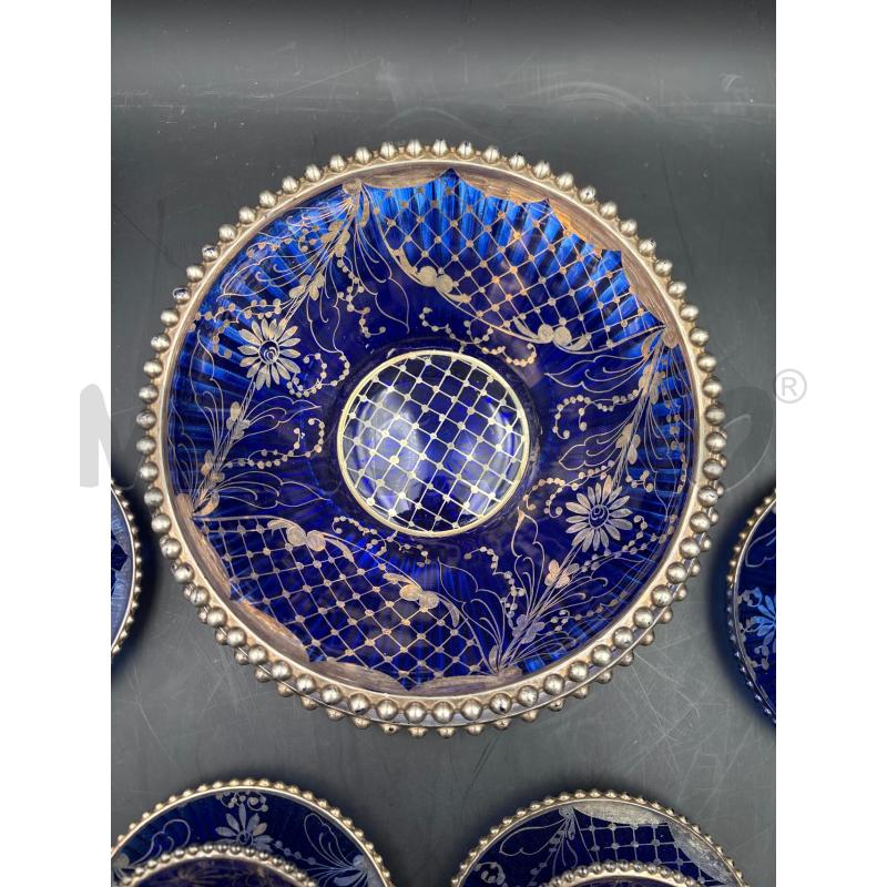 SERVIZIO VETRO BLU MACEDONIA X6 DEC ARG | Mercatino dell'Usato Roma torrevecchia 2