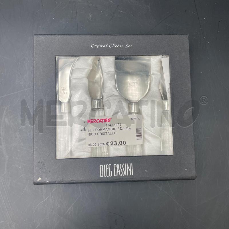 SET FORMAGGIO PZ.4 MANICO CRISTALLO | Mercatino dell'Usato Roma torrevecchia 1
