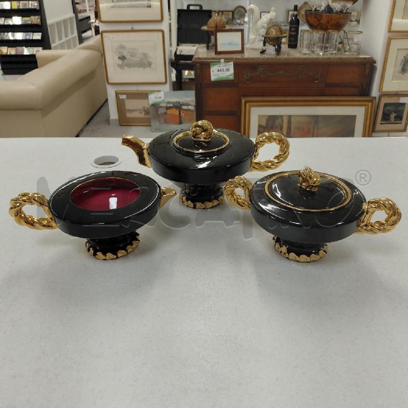 SET THE CER PZ.13+3 VALLAURIS NERO B/DOR | Mercatino dell'Usato Roma torrevecchia 5