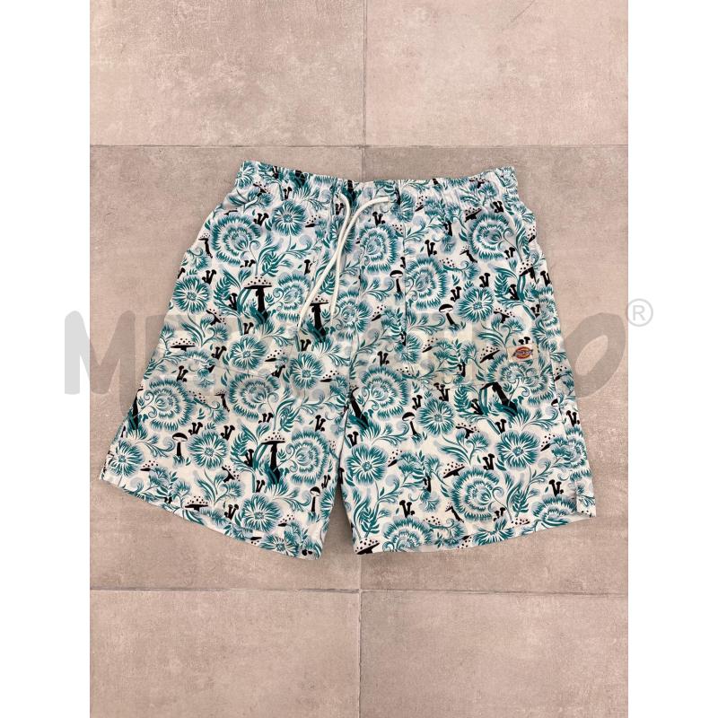 SHORTS U DICKIES BIANCO FANTASIA FIORI CELESTI | Mercatino dell'Usato Roma torrevecchia 1