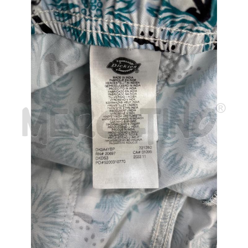 SHORTS U DICKIES BIANCO FANTASIA FIORI CELESTI | Mercatino dell'Usato Roma torrevecchia 4