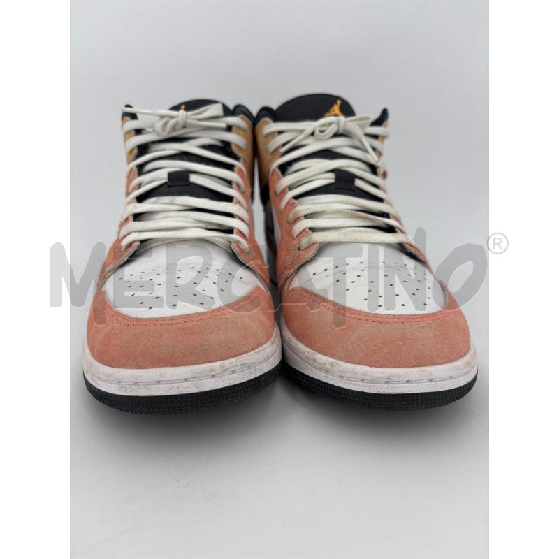 SNEAKERS JORDAN 1 MID ARANCIONI TACCO GIALLO | Mercatino dell'Usato Roma torrevecchia 4