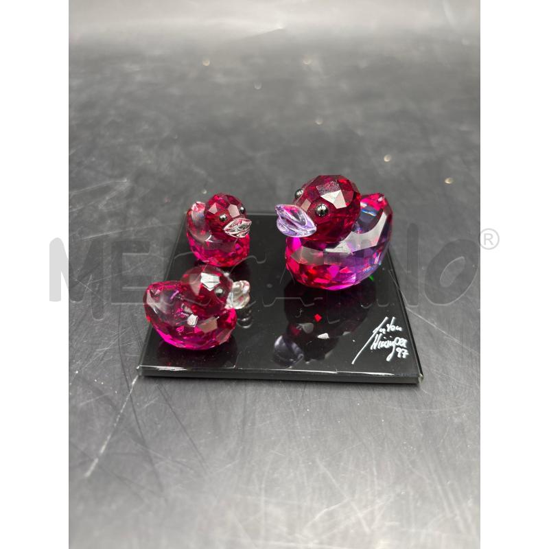 SWAROVSKI HAPPY DUCKS PAPERELLE VIOLA BASE NERA CON DIF | Mercatino dell'Usato Roma torrevecchia 1