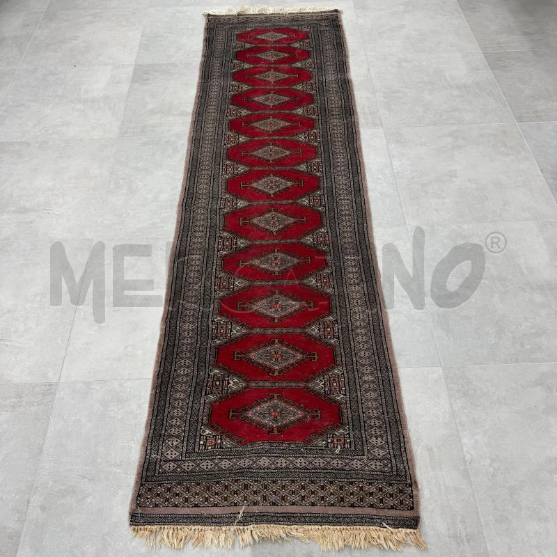 TAPPETO GUIDA KASHMIR MERRONE/ROSSO 276X78 | Mercatino dell'Usato Roma torrevecchia 1