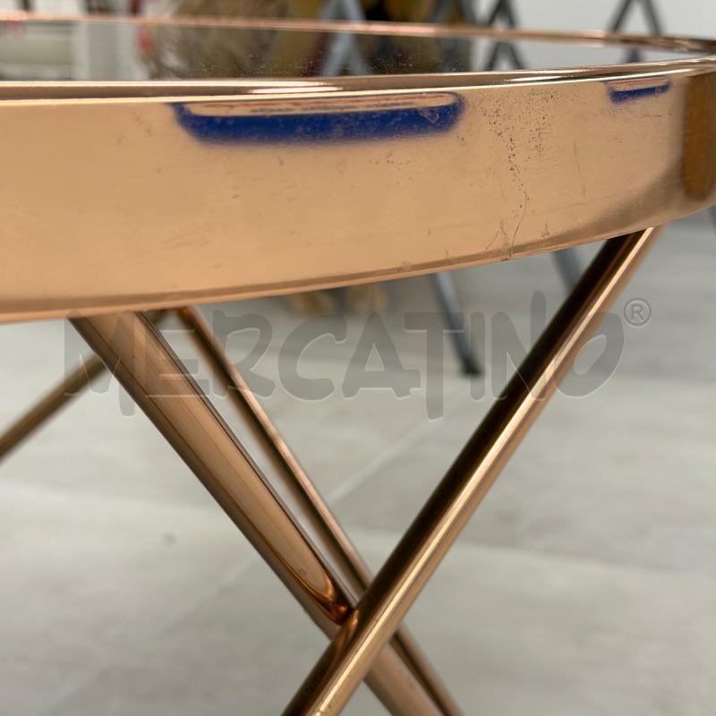 TAVOLINO COFFEE TABLE ROSA ANTICO SPECCHIO FUMÈ | Mercatino dell'Usato Roma torrevecchia 3