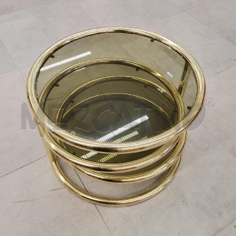 TAVOLINO OTTONE FUMÈ 3 RIPIANI | Mercatino dell'Usato Roma torrevecchia 1