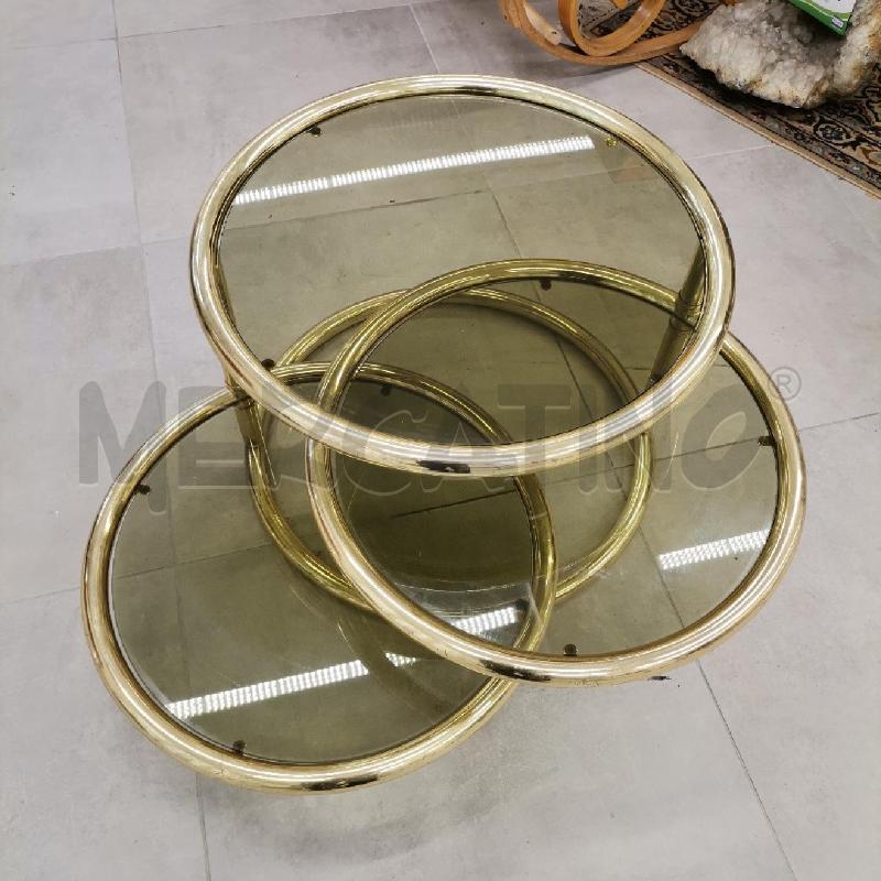 TAVOLINO OTTONE FUMÈ 3 RIPIANI | Mercatino dell'Usato Roma torrevecchia 3