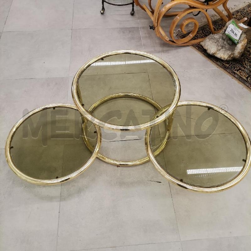 TAVOLINO OTTONE FUMÈ 3 RIPIANI | Mercatino dell'Usato Roma torrevecchia 4