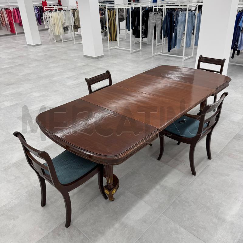 TAVOLO MOGANO STILE LUIGI XVI+2 PROLUNGHE PRESENTA QUALCHE IMPERFEZIONE  | Mercatino dell'Usato Roma torrevecchia 4