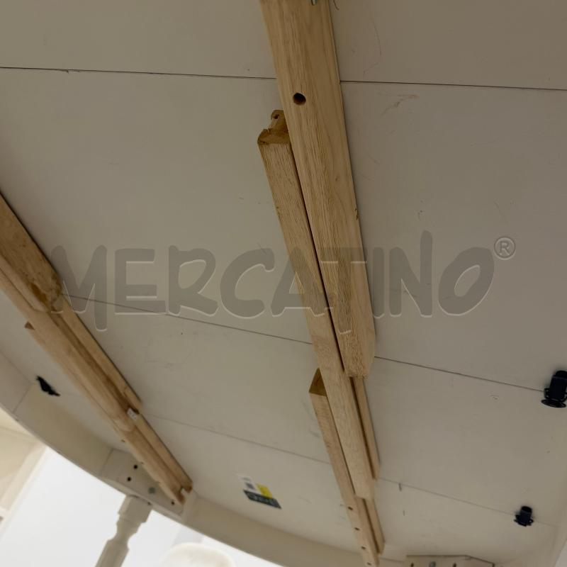 TAVOLO TONDO BIANCO MAISON DU MONDE+2PROLUNGHE DA 40CM | Mercatino dell'Usato Roma torrevecchia 4