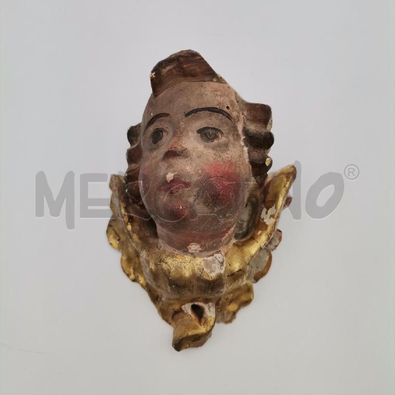 TESTA PUTTO LEGNO IMPERFEZIONI | Mercatino dell'Usato Roma torrevecchia 1