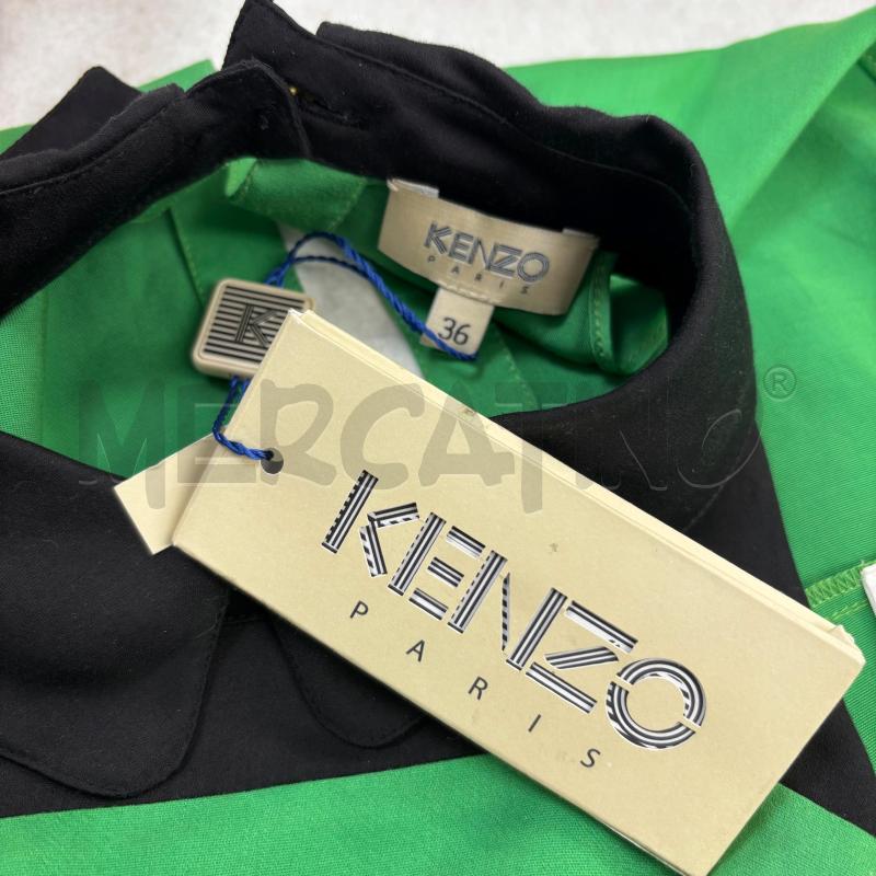 TOP KENZO VERDE COLLETTO NERO | Mercatino dell'Usato Roma torrevecchia 4