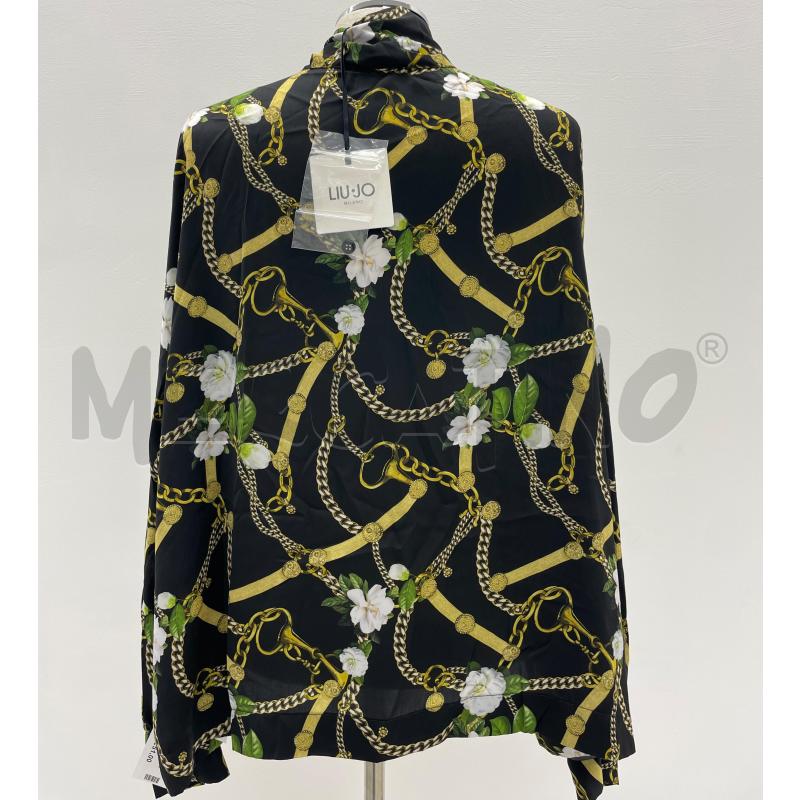 TOP LIUJO NERO MOTIVO CATENE E FIORI | Mercatino dell'Usato Roma torrevecchia 3