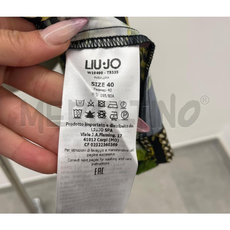 TOP LIUJO NERO MOTIVO CATENE E FIORI | Mercatino dell'Usato Roma torrevecchia 4