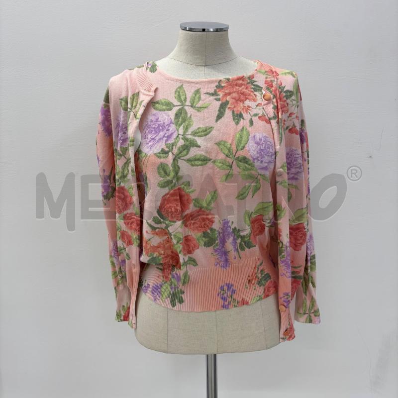 TWIN SET LUISA SPAGNOLI ROSA FIORI VIOLA ROSSI | Mercatino dell'Usato Roma torrevecchia 1