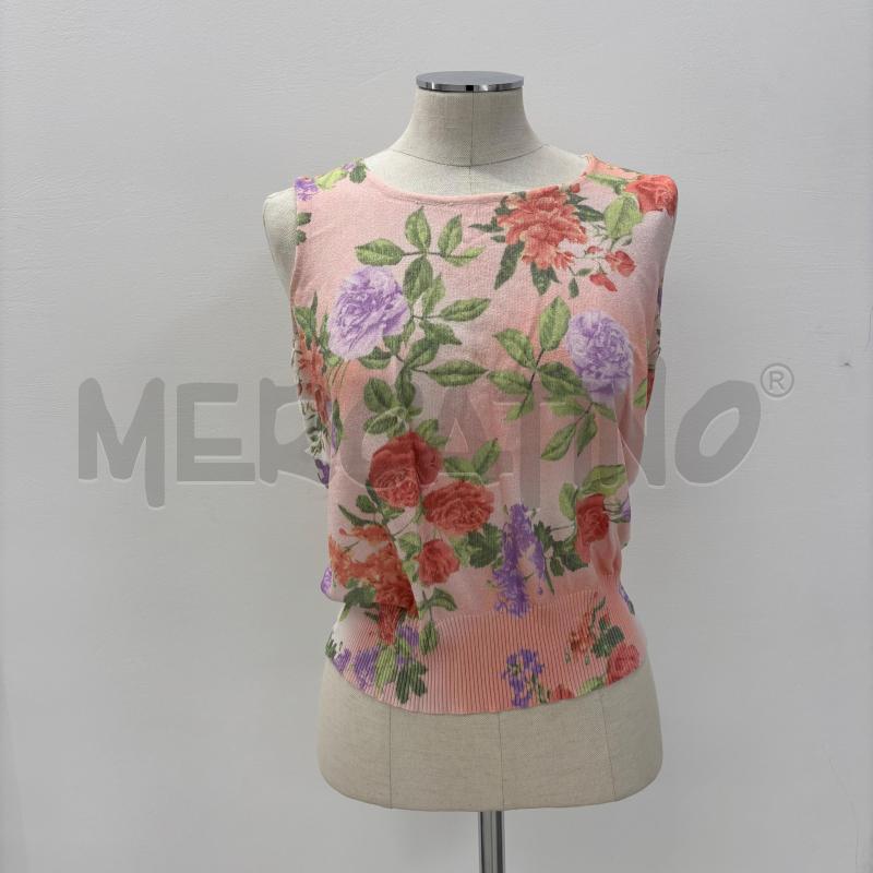 TWIN SET LUISA SPAGNOLI ROSA FIORI VIOLA ROSSI | Mercatino dell'Usato Roma torrevecchia 2